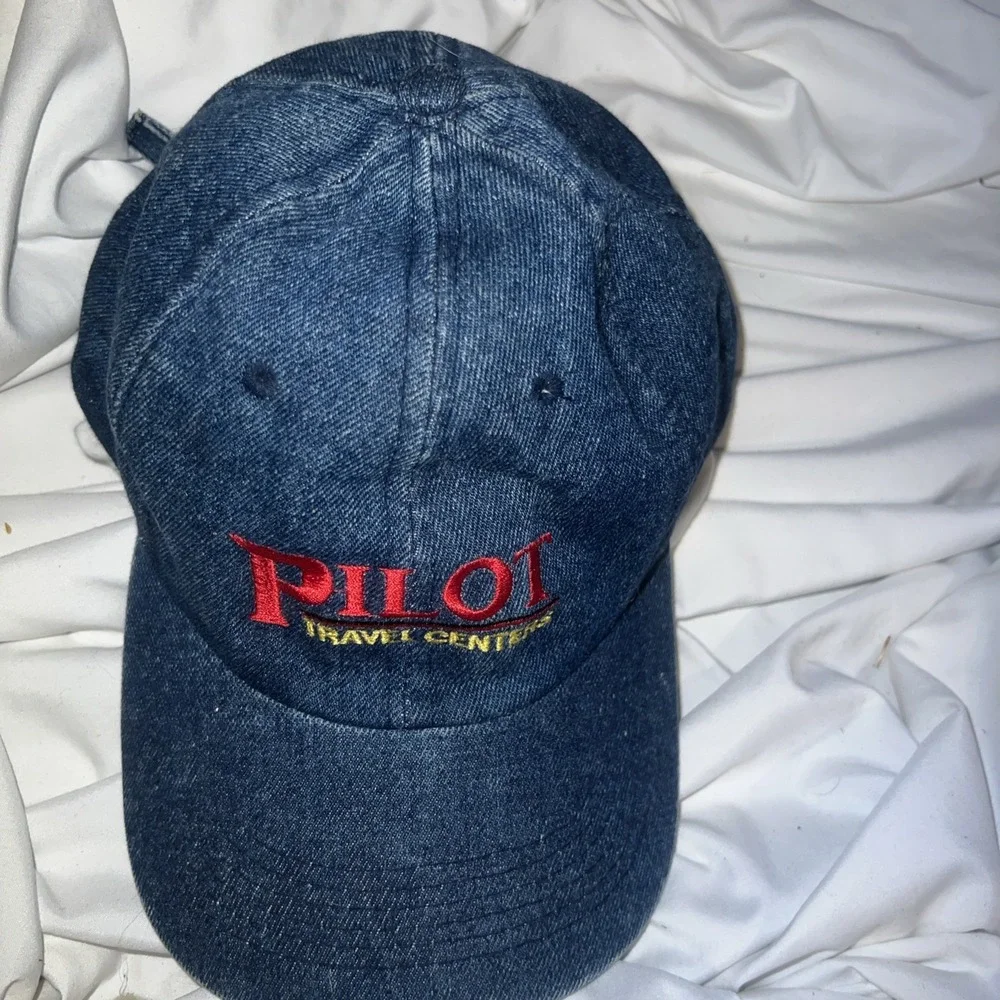 Pilot‎ Flying Strapback Hat Blue Jean Embroidered Port & Company
